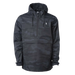 Black Camo Nylon Windbreaker Pullover ROGUE LIFE MAINE OUTERWEAR 2XL-Black