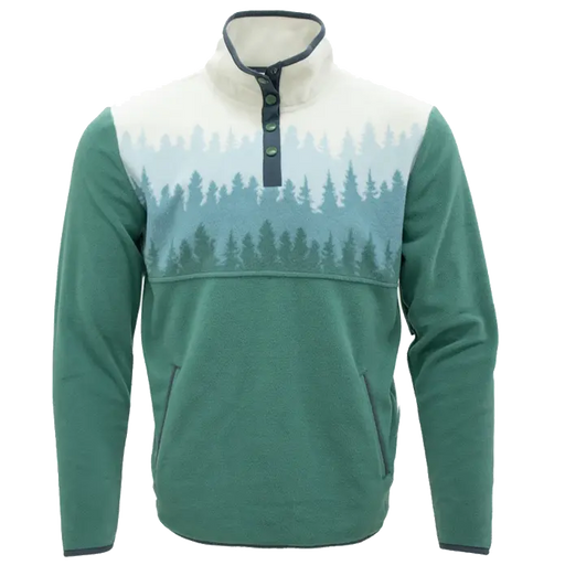 Ski Pine Cascade Ivory Fleece 1/4 Button SHOP ROGUE WEAR Crewneck XL-Ivory