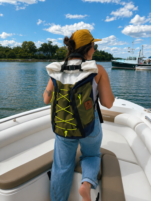 Harbor Roll Hybrid Travel Pack 40L - Moss/Navy ROGUE LIFE Co. Bags