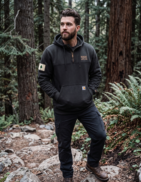 Rogue Life Co. Carhartt Rain Defender® Heavyweight Hooded Sweatshirt - Black Rogue Life Maine OUTERWEAR