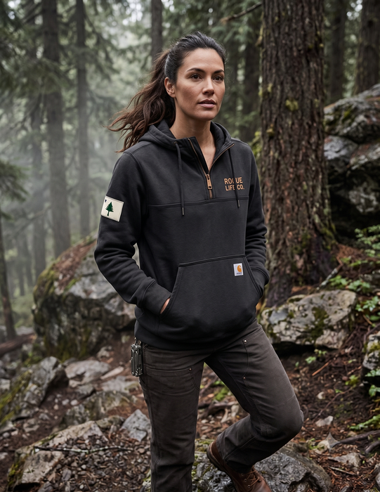 Rogue Life Co. Carhartt Rain Defender® Heavyweight Hooded Sweatshirt - Black Rogue Life Maine OUTERWEAR