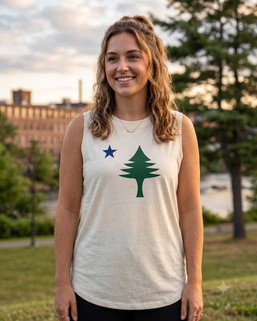 Women's 1901 Maine Flag Relaxed Tank ROGUE LIFE Co. Tank
