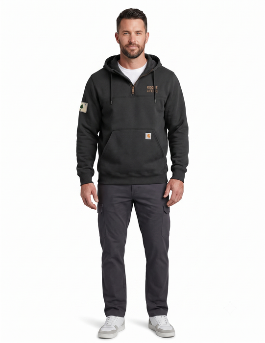 Rogue Life Co. Carhartt Rain Defender® Heavyweight Hooded Sweatshirt - Black Rogue Life Maine OUTERWEAR