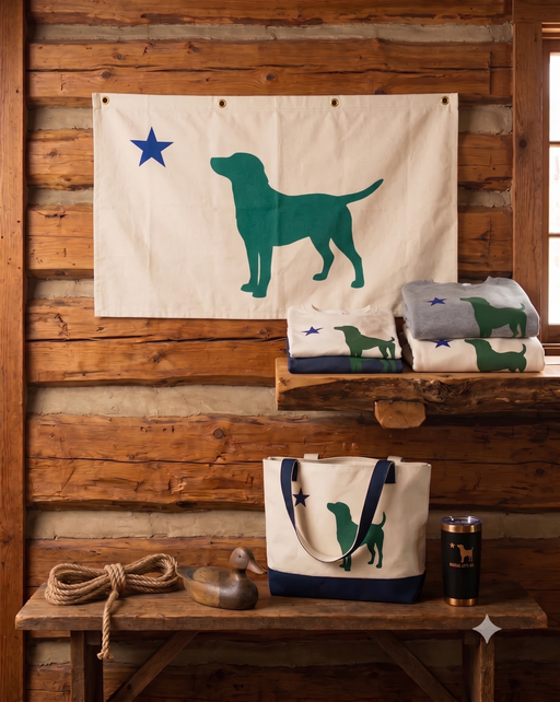 Large Maine Dog Cotton Flag ROGUE LIFE Co. Decor