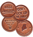Leather Coasters ROGUE LIFE MAINE