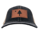 MAINE Flag Leather Denim Trucker Hat SHOP ROGUE WEAR Hats Black