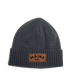 Maine Girl Leather Patch Rib Knit Beanie SHOP ROGUE WEAR Hats Grey