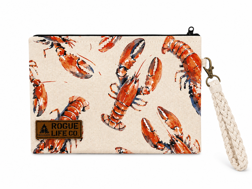 Coastal Collection Wristlet – Watercolor Lobster ROGUE LIFE Co. Wristlet