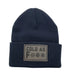 Cold as F*** Lined Knit Leather Patch Beanie SHOP ROGUE WEAR Hats Navy